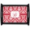 Damask Serving Tray Black Large - Main