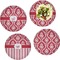 Damask Set of Lunch / Dinner Plates