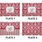 Damask Set of Rectangular Appetizer / Dessert Plates (Approval)