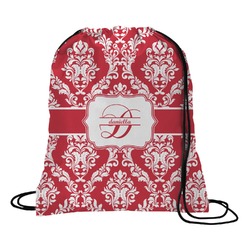 Damask Drawstring Backpack - Large (Personalized)