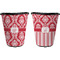 Damask Trash Can Black - Front and Back - Apvl