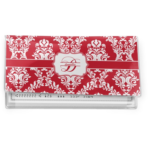 Custom Damask Vinyl Checkbook Cover (Personalized)