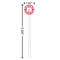 Damask White Plastic 5.5" Stir Stick - Round - Dimensions