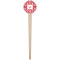 Damask Wooden 4" Food Pick - Round - Single Pick