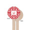 Damask Wooden 6" Stir Stick - Round - Single Sided - Front & Back