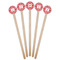 Damask Wooden 7.5" Stir Stick - Round - Fan View