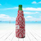 Damask Zipper Bottle Cooler - LIFESTYLE