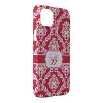 Damask iPhone Case - Plastic - iPhone 14 Plus (Personalized)