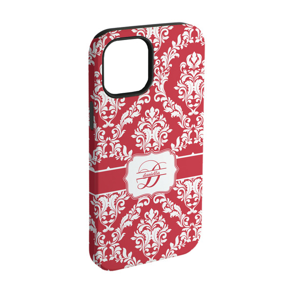 Custom Damask iPhone Case - Rubber Lined - iPhone 15 (Personalized)