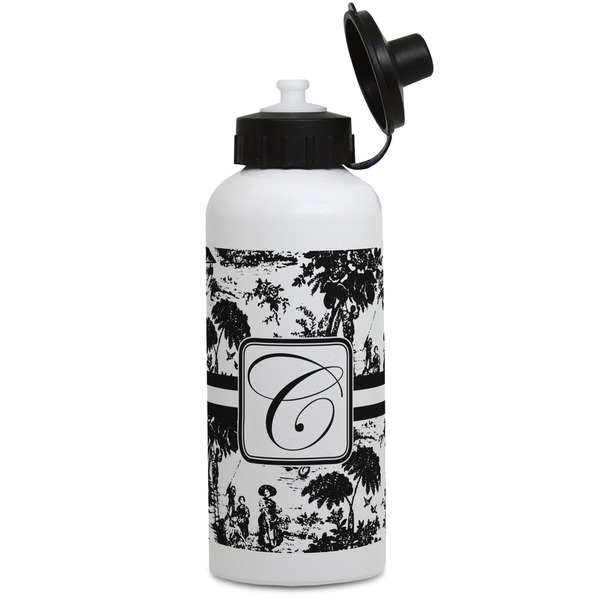 Custom Toile Water Bottles - Aluminum - 20 oz - White (Personalized)