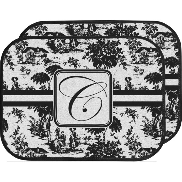 Custom Toile Car Floor Mats (Back Seat) (Personalized)