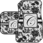 Toile Car Floor Mats Set - 2 Front & 2 Back (Personalized)