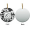 Toile Ceramic Flat Ornament - Circle Front & Back (APPROVAL)