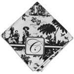 Toile Cloth Dinner Napkin - Single w/ Initial