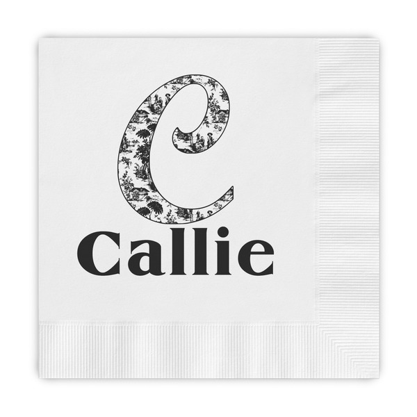 Custom Toile Embossed Decorative Napkins (Personalized)