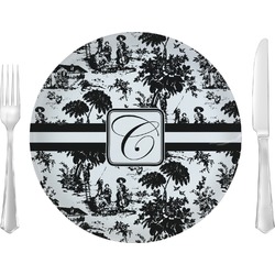 Toile 10" Glass Lunch / Dinner Plates - Single or Set (Personalized)