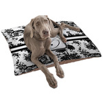 Toile Dog Bed - Large w/ Initial