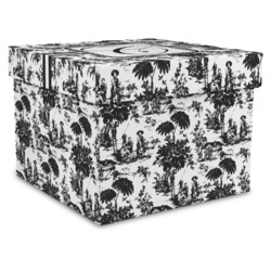 Toile Gift Box with Lid - Canvas Wrapped - X-Large (Personalized)