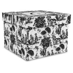 Toile Gift Box with Lid - Canvas Wrapped - XX-Large (Personalized)