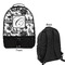 Toile Large Backpack - Black - Front & Back View