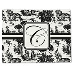 Toile Single-Sided Linen Placemat - Single w/ Initial