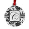 Toile Metal Ball Ornament - Front