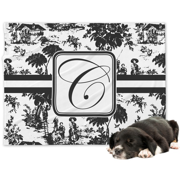 Custom Toile Dog Blanket - Regular (Personalized)