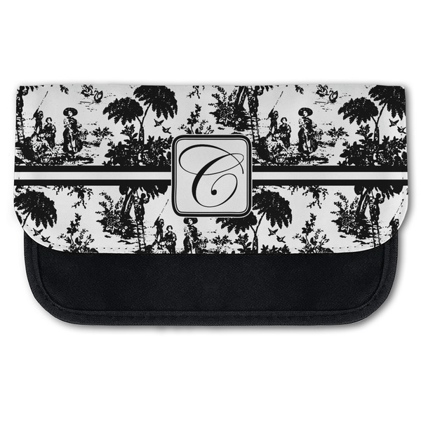 Custom Toile Canvas Pencil Case w/ Initial