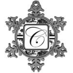 Toile Vintage Snowflake Ornament (Personalized)