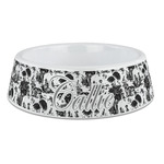 Toile Plastic Dog Bowl - Large (Personalized)