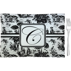 Toile Glass Rectangular Appetizer / Dessert Plate (Personalized)