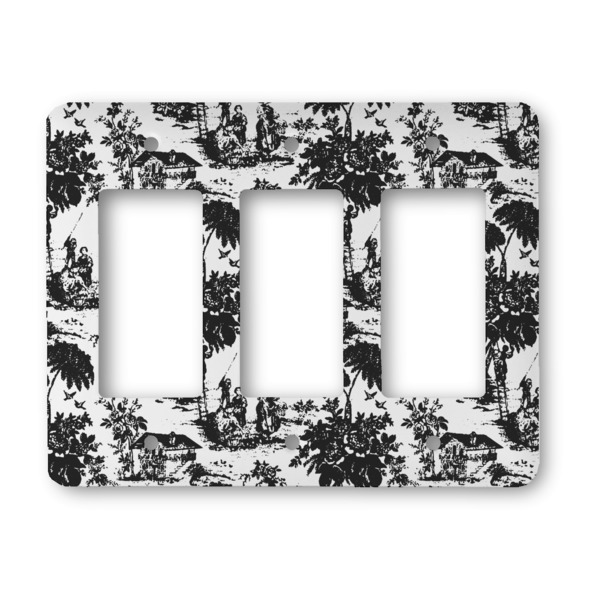 Custom Toile Rocker Style Light Switch Cover - Three Switch