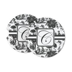 Toile Sandstone Car Coasters - Set of 2 (Personalized)