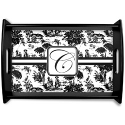 Toile Black Wooden Tray - Small (Personalized)