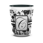 Toile Ceramic Shot Glass - 1.5 oz - Two Tone - Set of 4 (Personalized)