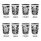 Toile Shot Glassess - Two Tone - Set of 4 - APPROVAL