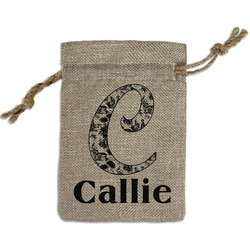 Toile Small Burlap Gift Bag - Front (Personalized)