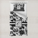 Toile Toddler Bedding w/ Initial