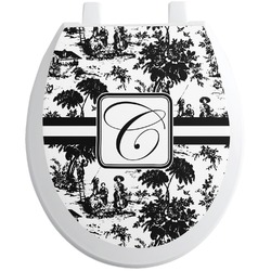 Toile Toilet Seat Decal - Round (Personalized)