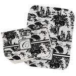 Toile Burp Cloths - Fleece - Set of 2 w/ Initial