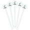 Toile White Plastic 5.5" Stir Stick - Fan View