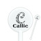 Toile White Plastic 5.5" Stir Stick - Round - Closeup