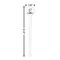 Toile White Plastic 7" Stir Stick - Round - Dimensions