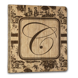 Toile Wood 3-Ring Binder - 1" Letter Size (Personalized)