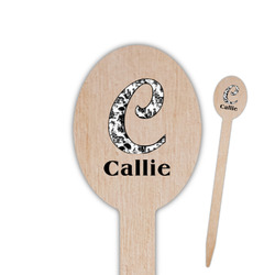 Toile Oval Wooden Food Picks - Double Sided (Personalized)