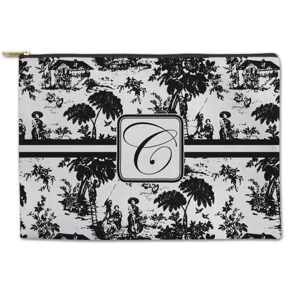 Custom Toile Zipper Pouch (Personalized)