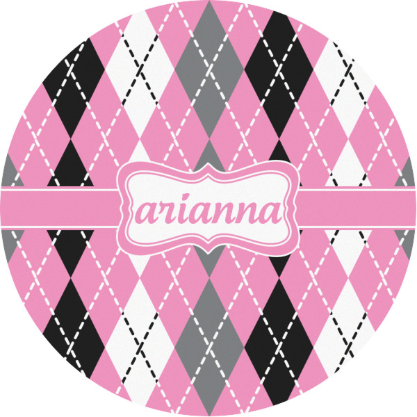 Custom Argyle Multipurpose Round Labels - 1" (Personalized)