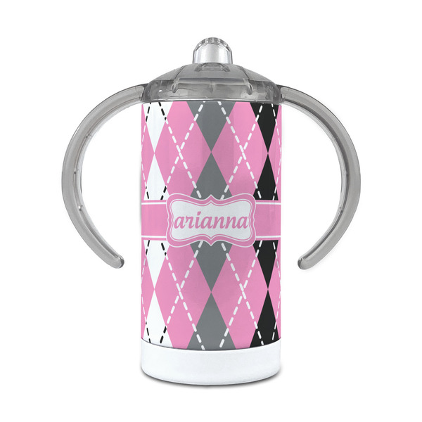 Custom Argyle 12 oz Stainless Steel Sippy Cup (Personalized)