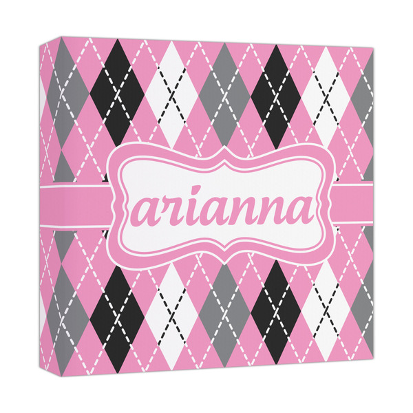 Custom Argyle Canvas Print - 12x12 (Personalized)