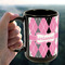 Argyle 15oz. Black Mug - LIFESTYLE